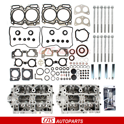 New Cylinder Heads Head Gasket / Bolts For 04-07 Subaru 2.5L SOHC Non-Turbo EJ25