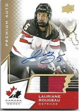 2020-21 Upper Deck Team Canada Juniors LAURIANE ROUGEAU #64 Patch Auto 007/199