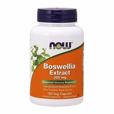 NOW Supplements, Boswellia Extract 250 mg, plus Turmeric Root Extract, 120 Ve...