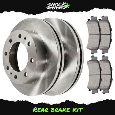 Rear Brake Rotors & Ceramic Pads Kit for 2011-2019 Chevrolet Silverado 2500 HD