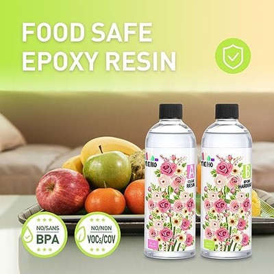 Epoxy Resin 32OZ, Crystal Clear Art Casting Resin and Hardener Hard No Yellowing