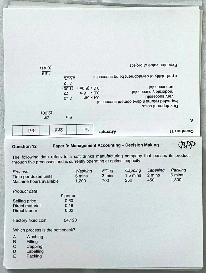CIMA Revision Flash Cards | Management Accounting - Decision Making - Image 4 of 4