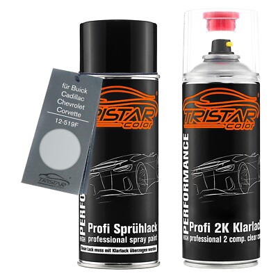 Autolack 2K Spraydosen Set für Buick Cadillac 12 519F Galaxy Silver Metallic