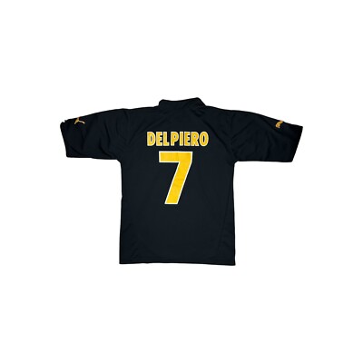 05-06 Italy Puma Football Shirt Mens XL 7 Del Piero Black Goal