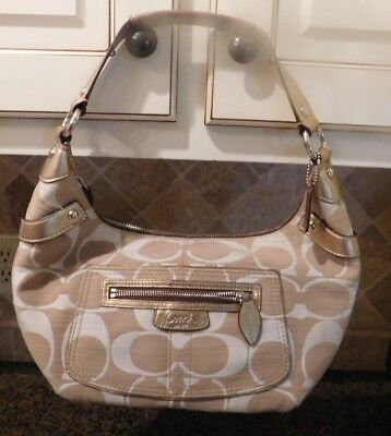Womens Genuine Coach 13291 Penelope Shantung Signature Purse Womens Genuine Coach 13291 Penelope Shantung Signature Purse