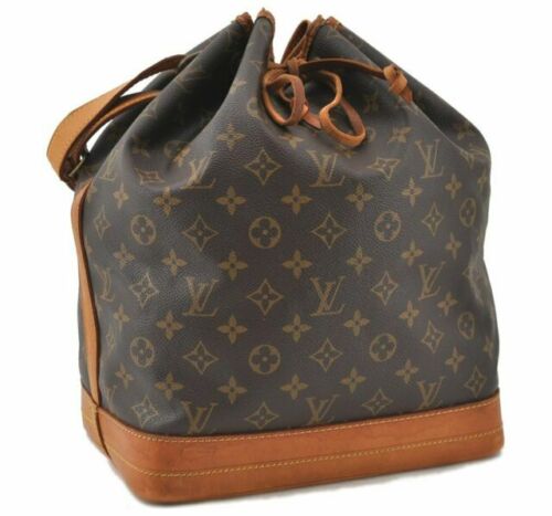 Authentic Louis Vuitton Monogram Noe Shoulder Drawstring Bag M42224 LV  9347F