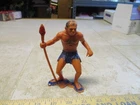 VTG Marx 6 Inch Caveman w/Spear Plastic Action Figure Toy Painted J36