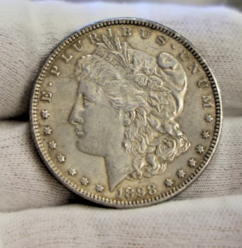 1898 US Morgan Silver Dollar $1 AU