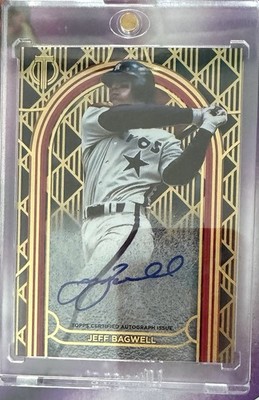 2024 Topps Tribute Jeff Bagwell Iconic Perspective Red Auto Jersey Match 5/10