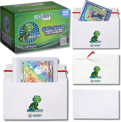 100 Pack Shell Mailer Trading Card Envelopes by , 7'' X 4.35'' Trading Card Mailer