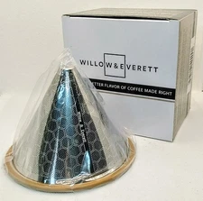 Willow & Everett  Pour Over Coffee Dripper Reusable Drip Cone Filter & Strainer