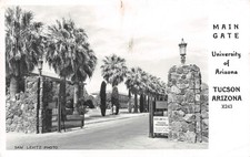 Postcard Tucson AZ RPPC University of Arizona Main Gate RPPC Postcard Tucson AZ RPPC University of Arizona Main Gate RPPC