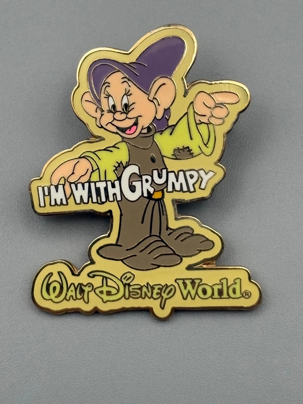DISNEY TRADING PIN * WDW * DOPEY * DWARF * I’M WITH GRUMPY * SNOW WHITE