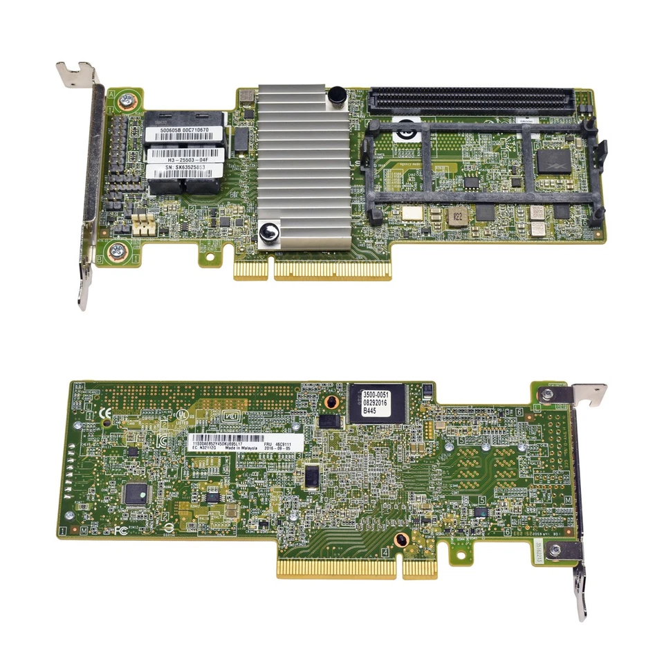 Controlador RAID IBM ServeRAID M5210 12G 46C9111 LP +12G MiniSAS HD Cable 00FN501 Foto 2 de 4