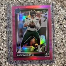 2021 Donruss Optic Zach Wilson Pink Holo Prizm Rated Rookie #P-252 Preview