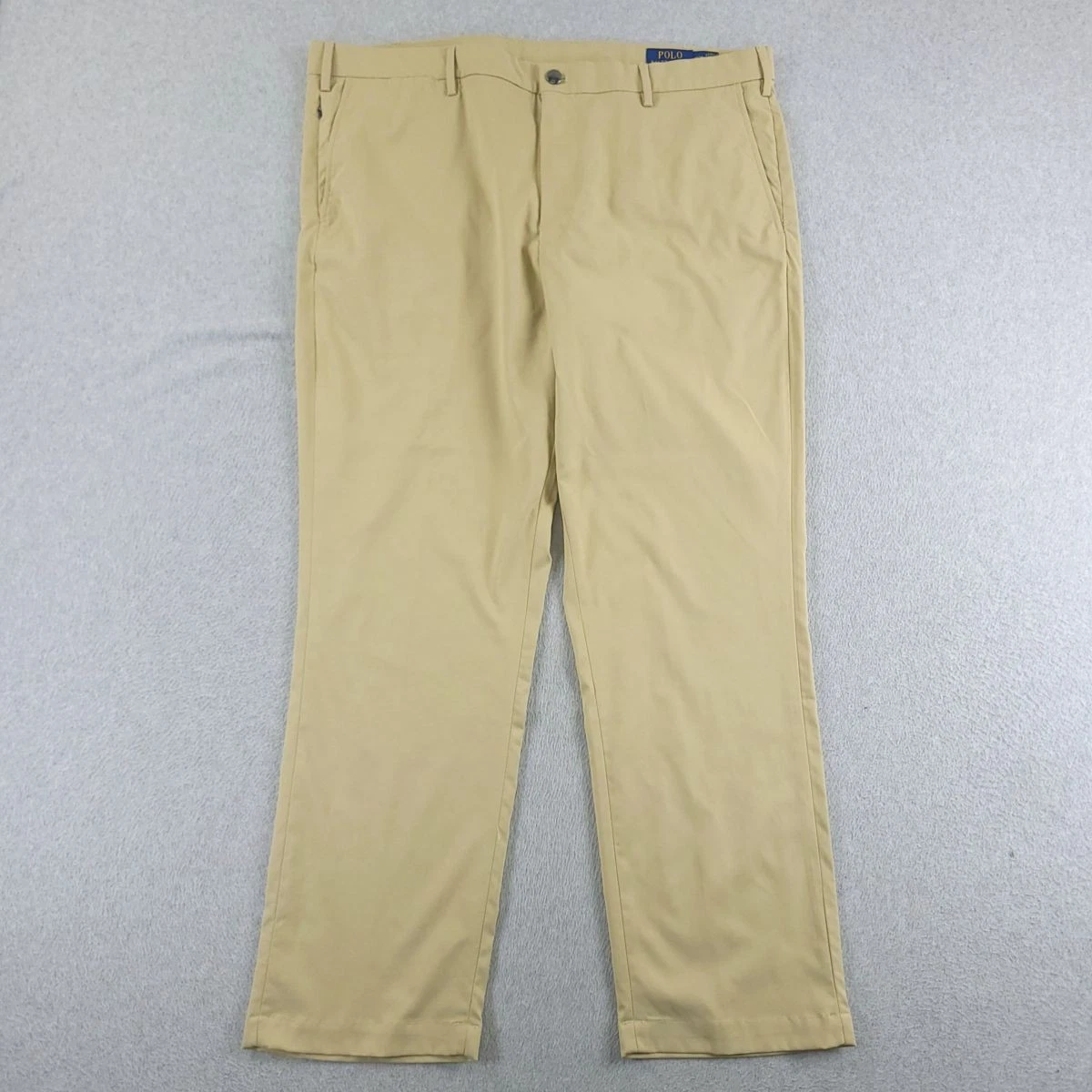 Polo Ralph Lauren Performance Pants Mens 40x30 Khaki Stretch Trousers Golf Light