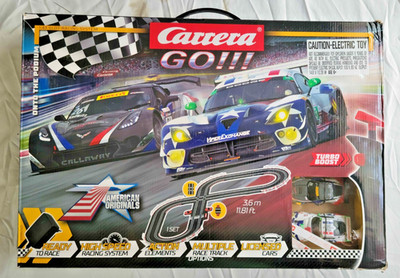 Carrera GO!!! Onto the Podium 1/43 Slot Car Set 62521 COMPLETE - BMW & Audi DTM