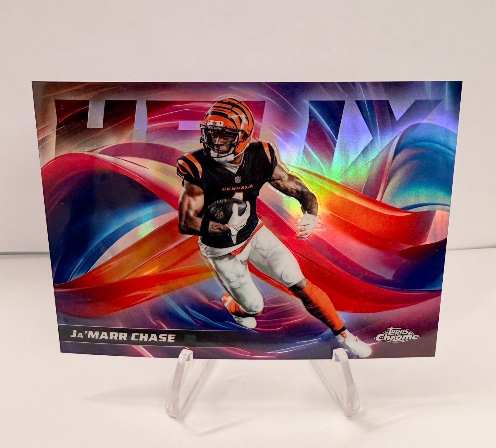 2025 Topps Chrome Football Helix Ja’Marr Chase CASE HIT! Bengals HX-8