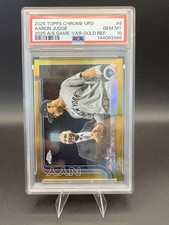2025 Topps Chrome Image Variation Aaron Judge/Derek Jeter  Gold /50 PSA 10 POP 1