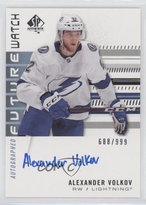2019 SP Authentic Future Watch Rookies /999 Alexander Volkov Rookie Auto RC 7i6