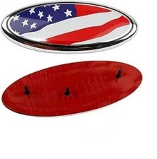 1 Pack Compatible for Front Grille Rear Tailgate Emblem, 9" Color: red 1 Pack