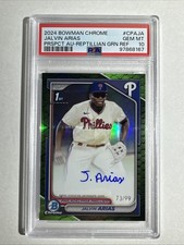 2024 Bowman Chrome Jalvin Arias #CPA-JA Green Reptilian Auto /99 PSA 10