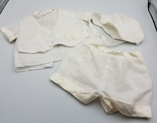 Baby boy baptism/christening outfit Vintage Shirt Vest Combo Shorts Hat 0-3 mont