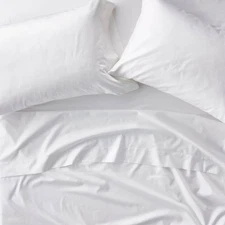 King 600 Thread Count Sateen Sheet Set White - Casaluna