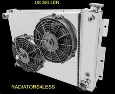 Champion 4 Row Aluminum Radiator Shroud 10 Fans 67 68 69 Chevy Camaro 21 Core Champion 4 Row Aluminum Radiator Shroud 10 Fans 67 68 69 Chevy Camaro 21 Core