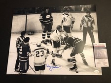 JSA WAYNE CASHMAN AUTOGRAPHED SIGNED 16X20 PHOTO BOSTON BRUINS 824