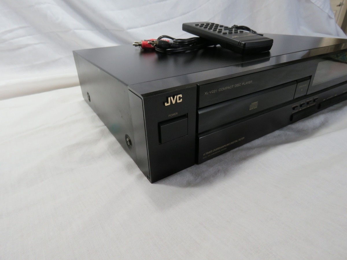JVC XL-V221BK Single Disc CD Compact Disc Player W/Remote Vintage