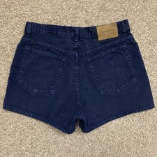Vintage Calvin Klein Mom Shorts Womens 12 Blue Over Dyed Denim Hi Rise USA Made