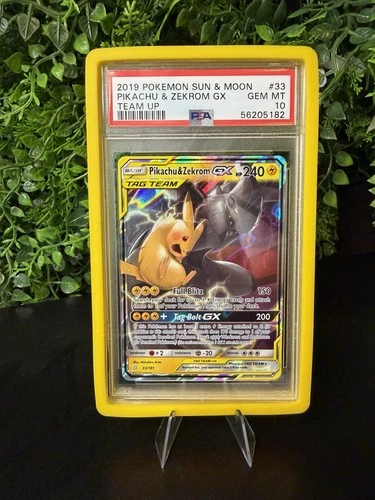 Pokémon TCG Team Up Sun and Moon Pikachu Zekrom GX Ultra Rare 33/181 PSA 10 🔥