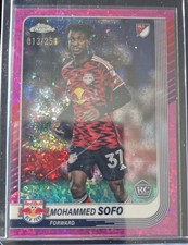 Mohammed Sofo 2025 Topps Chrome MLS Pink Sparkle /250 RC #56 New York Red Bulls