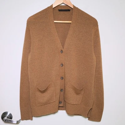 JENNI KAYNE Brown Cashmere Wool Knit Button Everyday Cardigan Sweater Women's XS