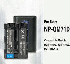 Replacement Battery  Charger Kit for Sony NP-QM71D DCR-TRV70E TRV80E TRV140E