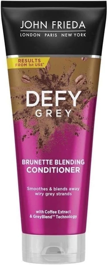John Frieda Defy Grey Brunette Blending Conditioner 250 Ml, Disguise and Hide Gr