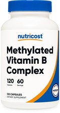 Nutricost Methylated Vitamin B Complex 120 Capsules - 120 Count Pack of 1 
