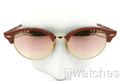 New Ray-Ban Clubround Tortoise Copper Gradient Flash Sunglasses RB4246 12207O 51