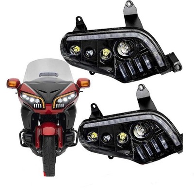 AVDB-moto Coppia Indicatori Di Direzione Anteriori Fumé Per HONDA GL1800 Goldwing (2001-2017) E F6B (2013-2018) - 2
