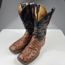 Handmade Mexican Full Quill Ostrich Boots 7.5 USA – Black Stitched Shaft