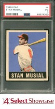 1948 LEAF #4 STAN MUSIAL RC CARDINALS HOF PWCC-E TOP 15% PSA 3