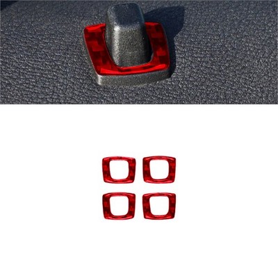 4Pcs Red Carbon Fiber Innentürverriegelungsstifte Abdeckung Trim für BMW X3 E83