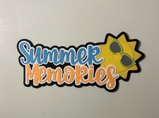 Summer Memories Scrapbook Title Handmade Die Cut Paper Pieced Die Cut