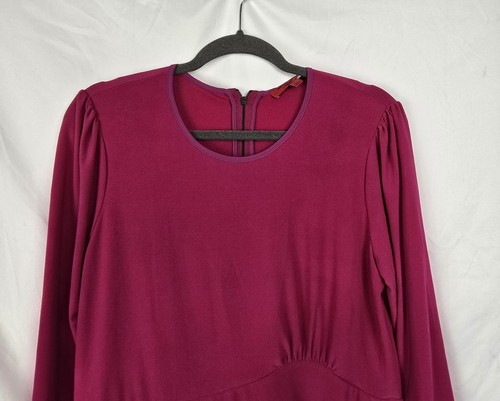 Narciso Rodriguez for Design Nation Berry Peplum Long Sleeve Top sz L NWT - Picture 3 of 7