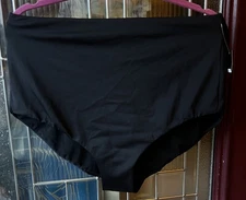 NWT Torrid Swim Brief Black Flat Front High Rise Bikini Bottom Plus Size 1