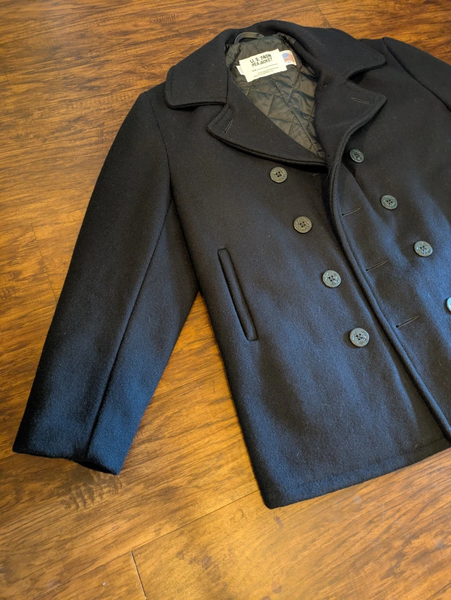 Chaqueta Schott NYC US 740N Pea Chaquetón Talla 42 Hecha en EE. UU.