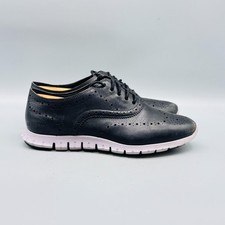 Cole Haan Shoes Womens 7 Black Leather Zerogrand Wingtip Oxford Sneakers Casual