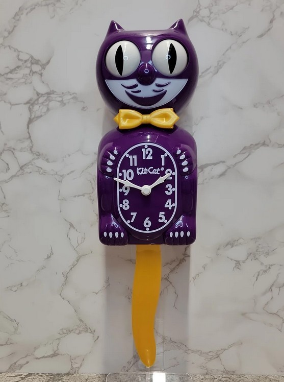 Boysenberry Gold KIT-CAT CLOCK KAT KLOCK