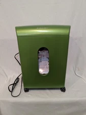 Embassy paper shredder 12-sheet microcut Green Free Lube Sheets Included 